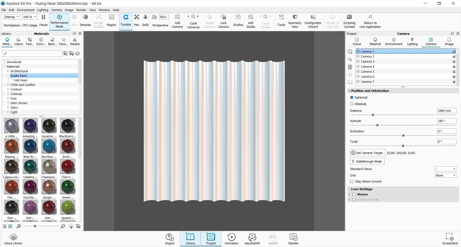 Fluting Panel 3D model_12