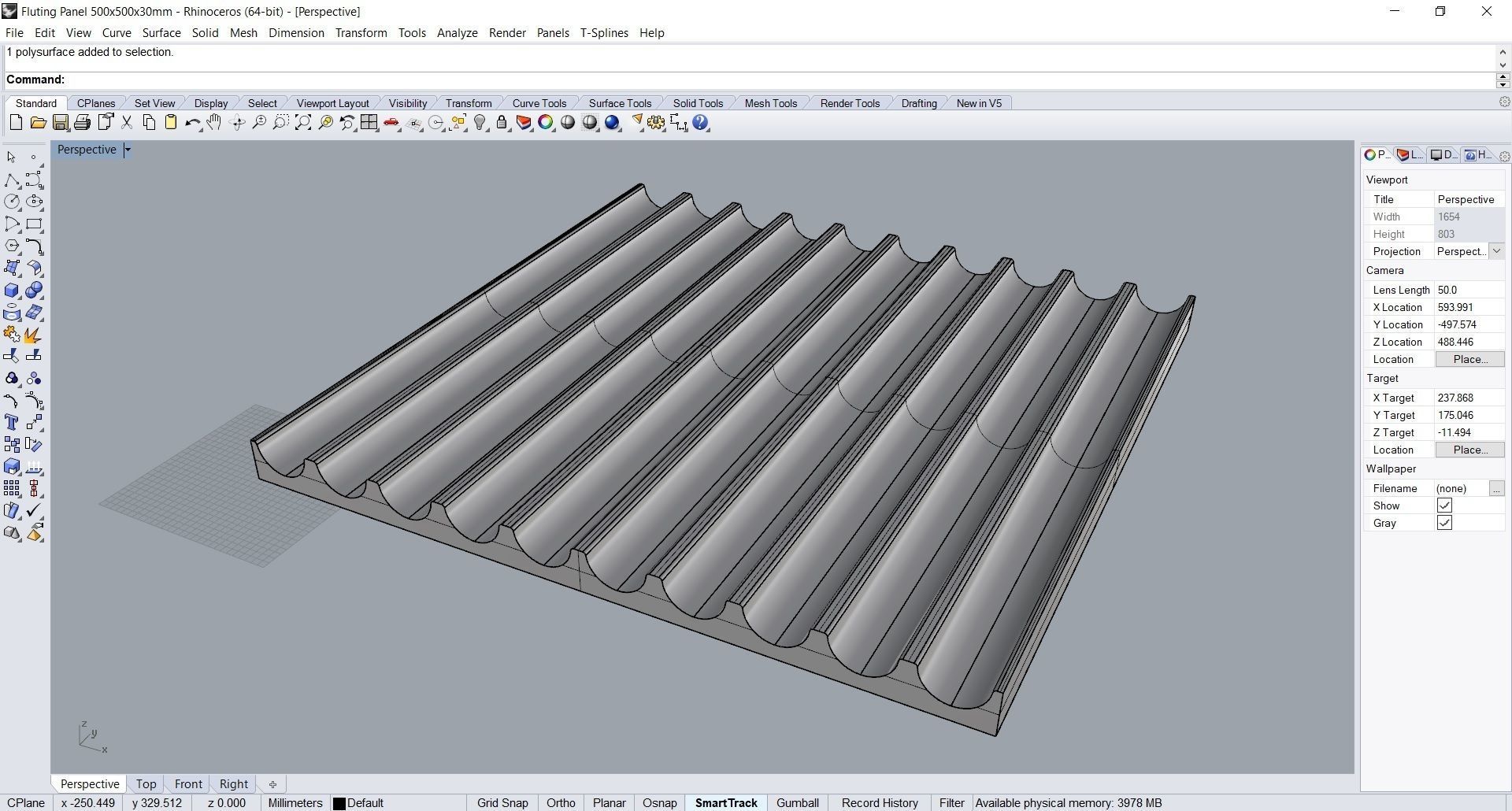 Fluting Panel 3D model_13