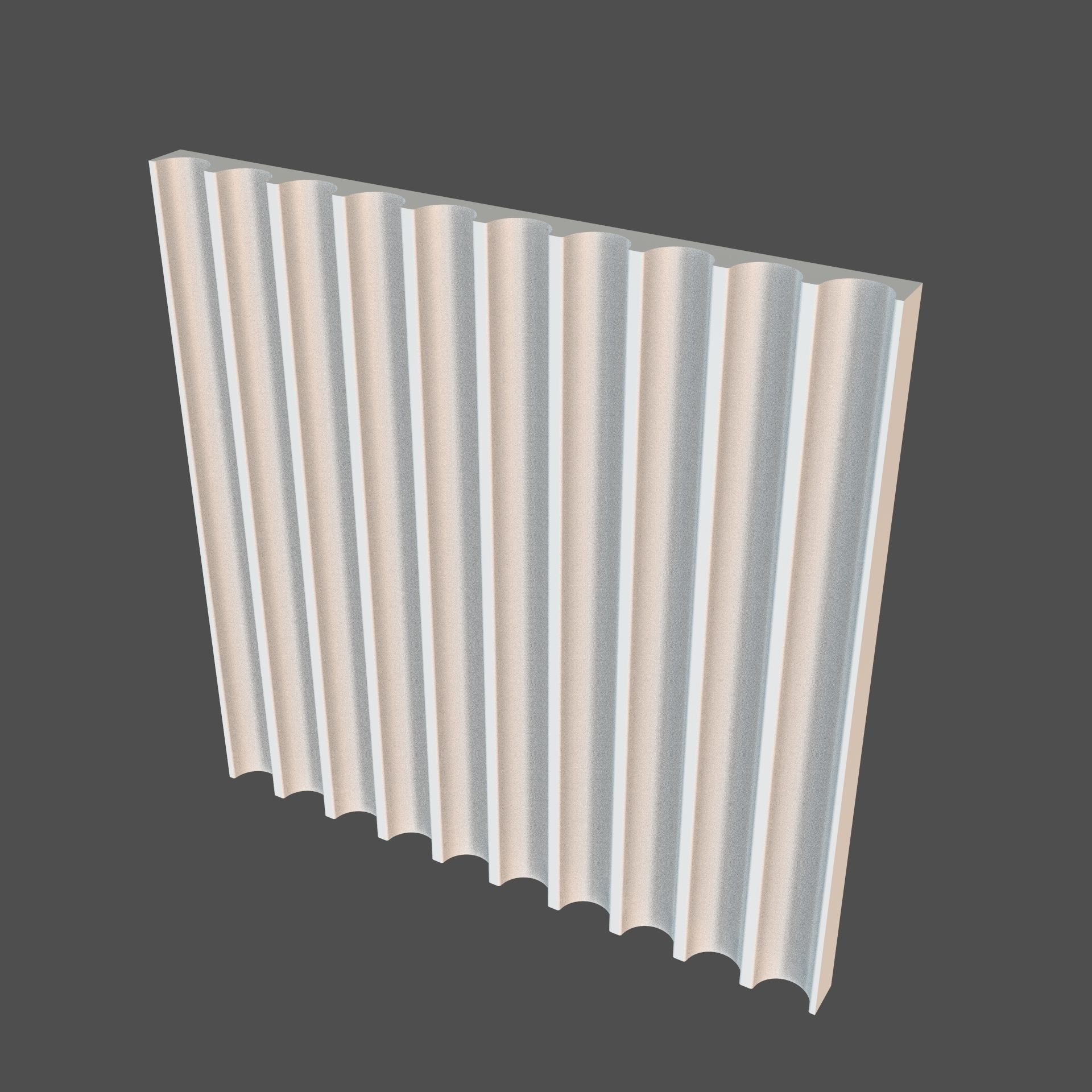 Fluting Panel 3D model_1
