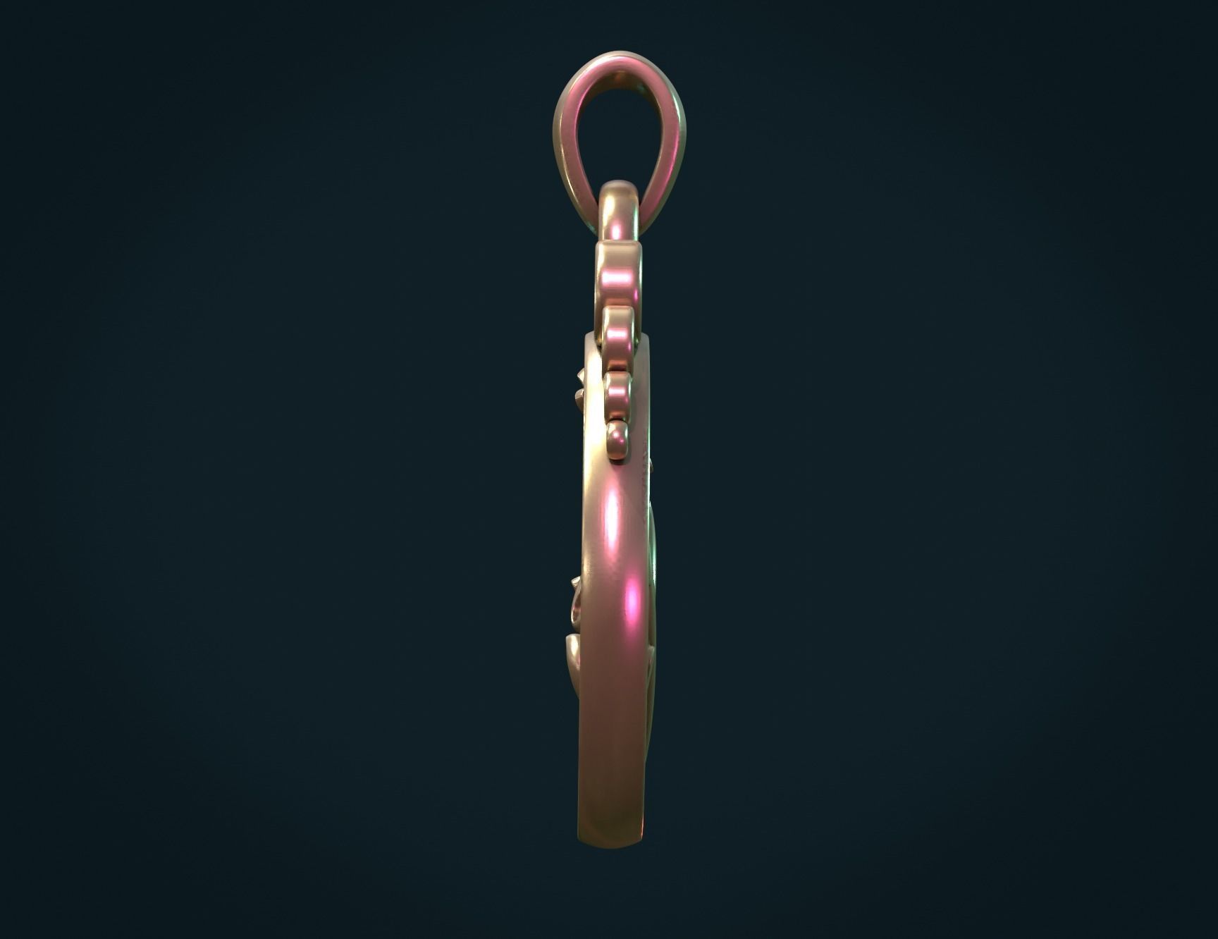 Scrollwork Pendant 3D print model_11