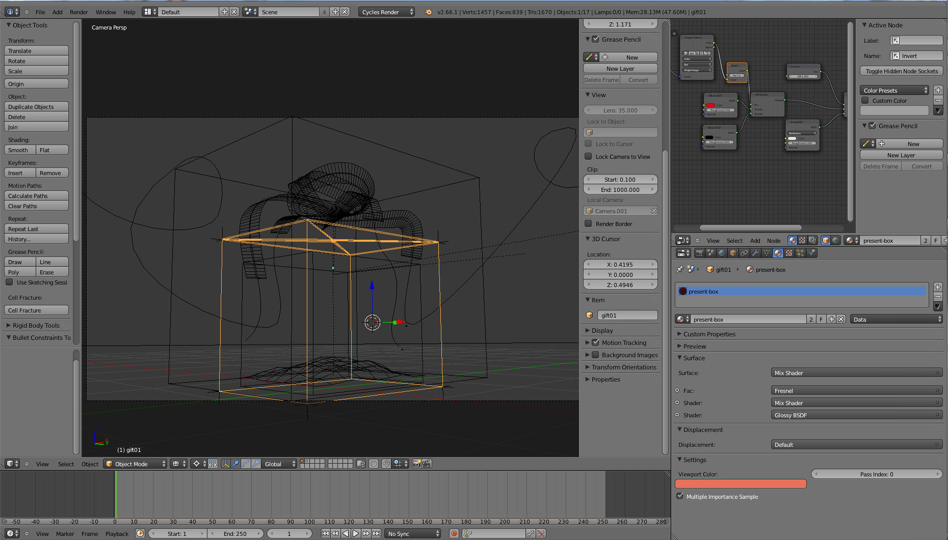 Animated Present Box 3D model_3