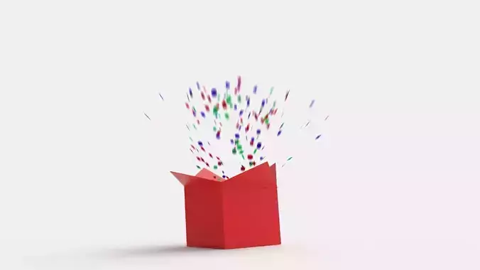 Animated Present Box 3D model