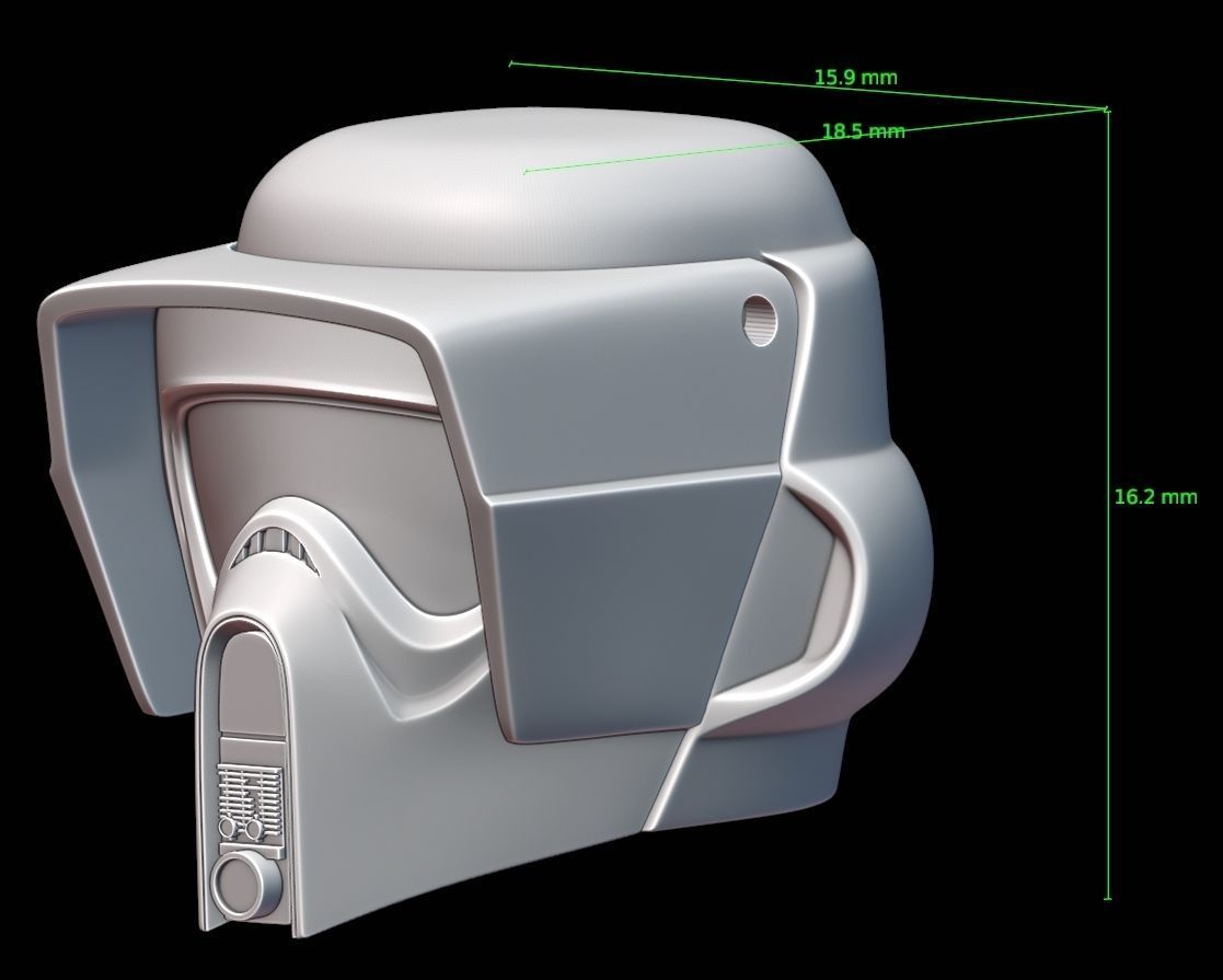 Scout Trooper Helmet from Star Wars 3D print model_11