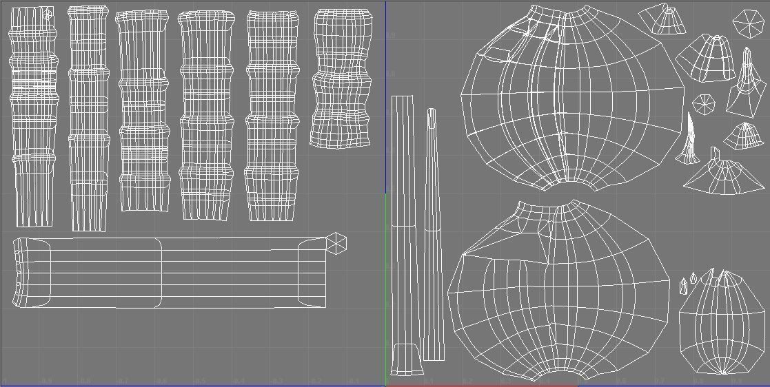 Barley wheat Low-poly 3D model_8