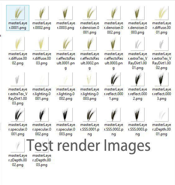 Barley wheat Low-poly 3D model_10