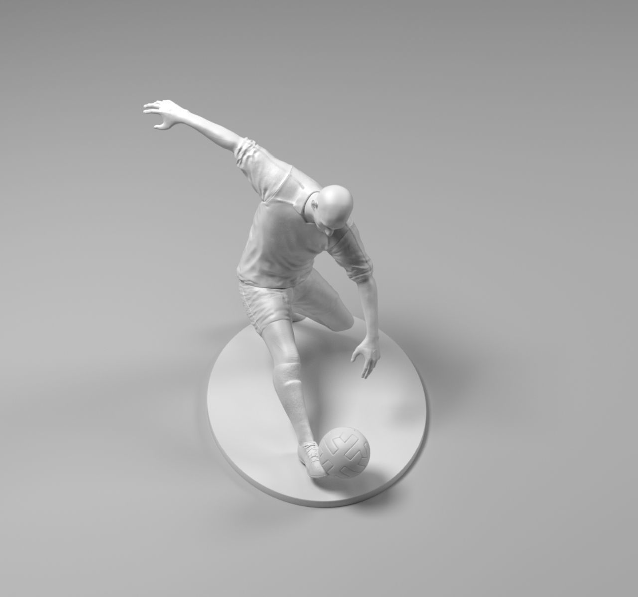 Footballer 03 Footstrike 10 Stl 3D print model_7