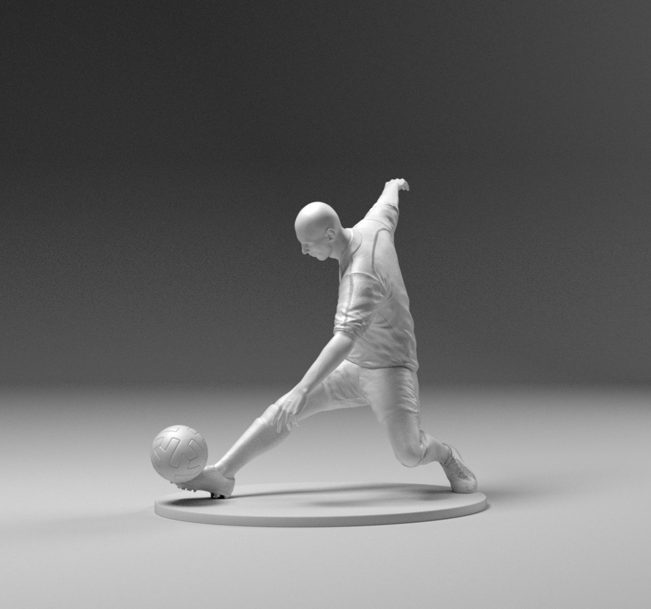Footballer 03 Footstrike 10 Stl 3D print model_4