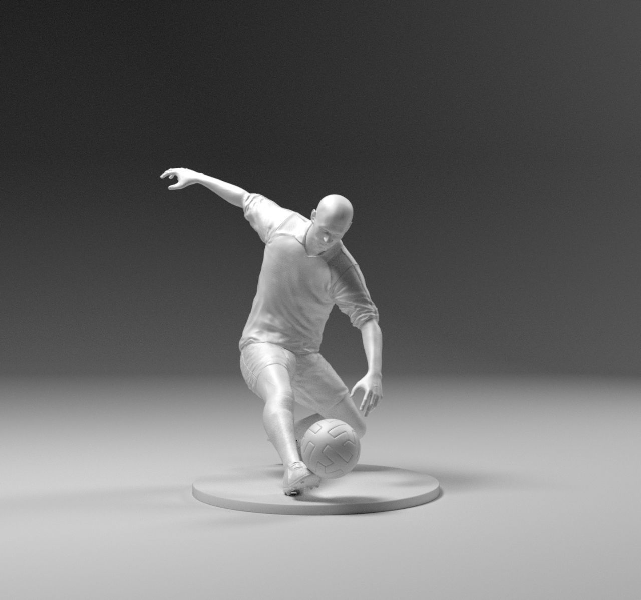 Footballer 03 Footstrike 10 Stl 3D print model_2