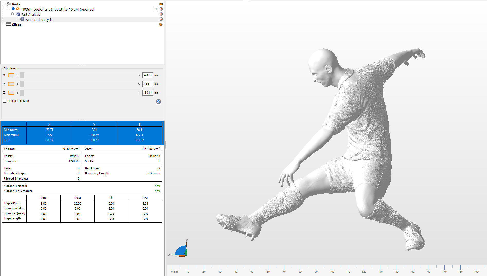 Footballer 03 Footstrike 10 Stl 3D print model_10