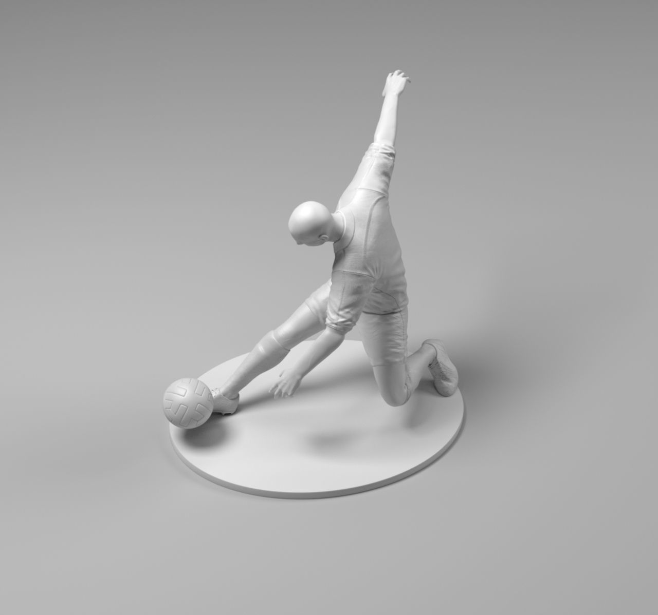 Footballer 03 Footstrike 10 Stl 3D print model_8