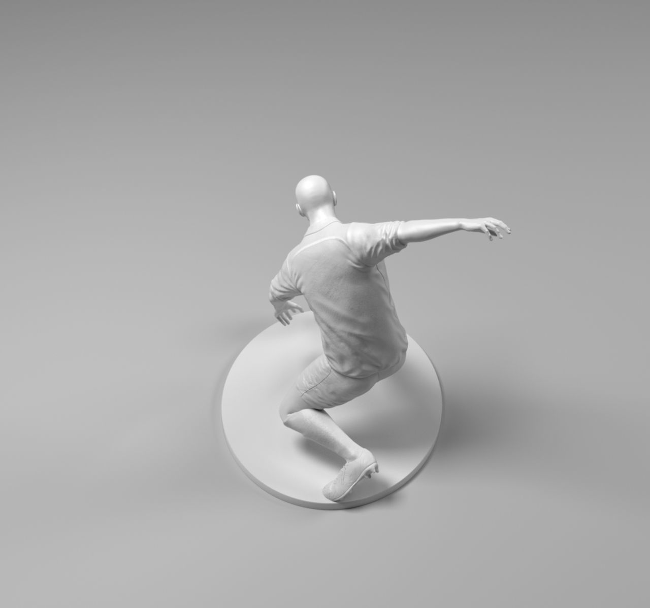 Footballer 03 Footstrike 10 Stl 3D print model_9