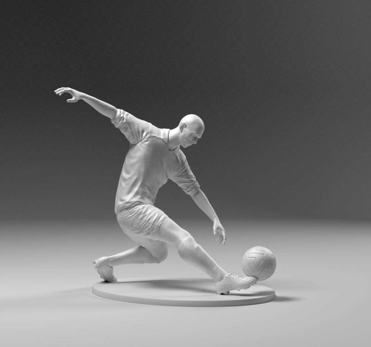 Footballer 03 Footstrike 10 Stl 3D print model_1