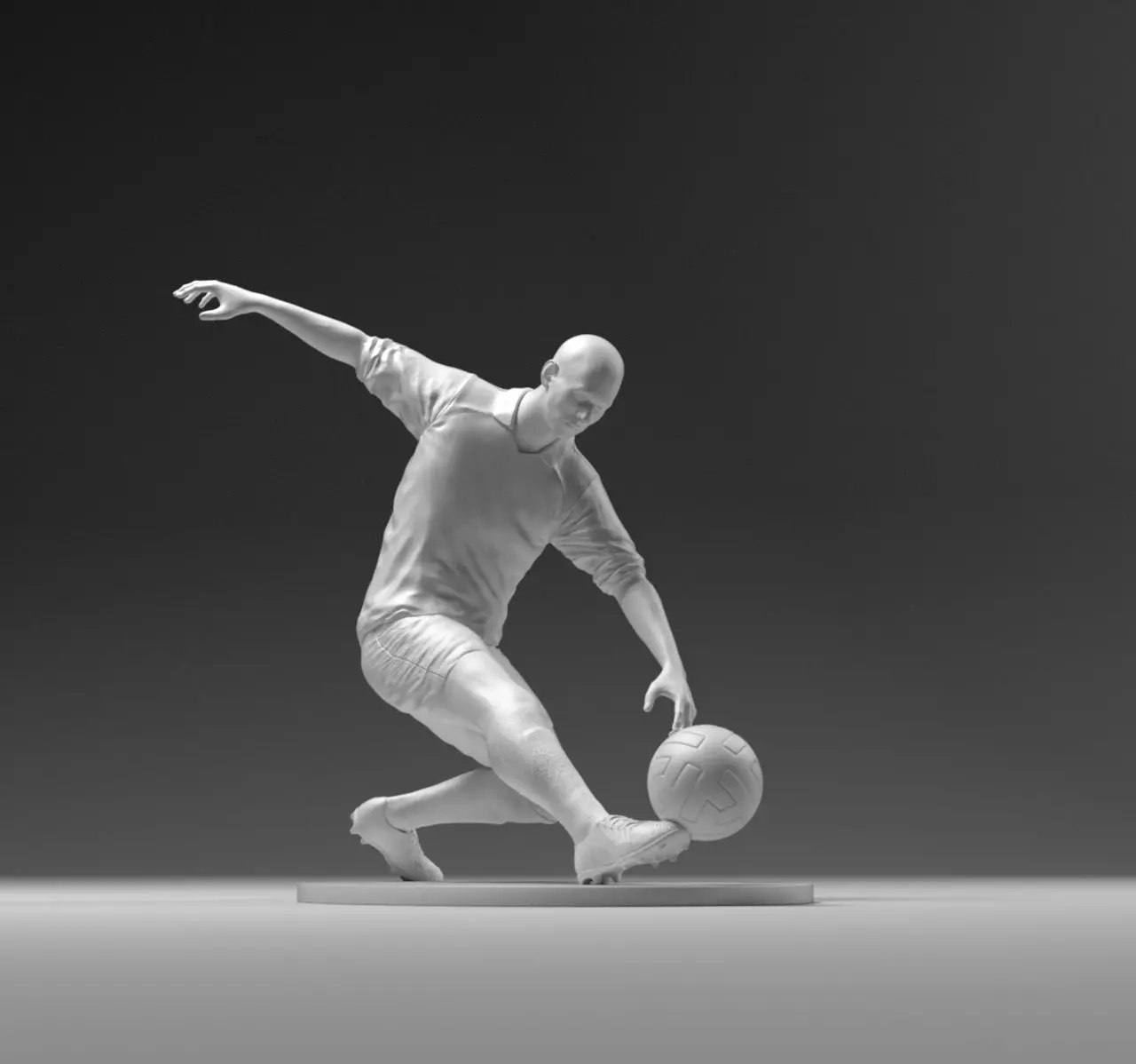 Footballer 03 Footstrike 10 Stl 3D print model_0