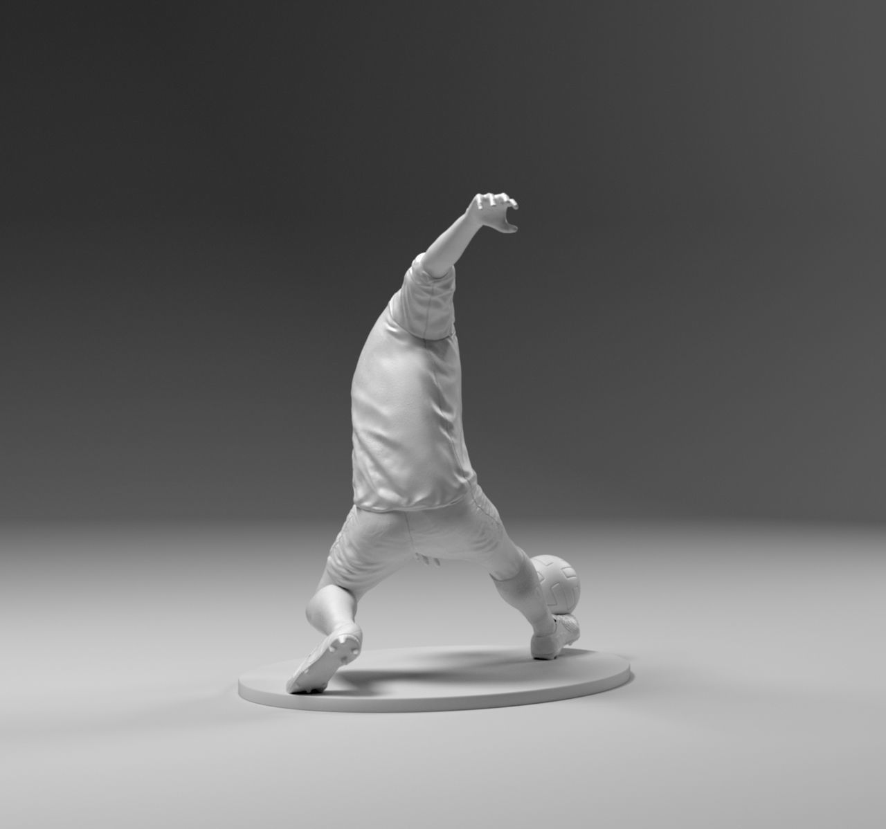 Footballer 03 Footstrike 10 Stl 3D print model_6