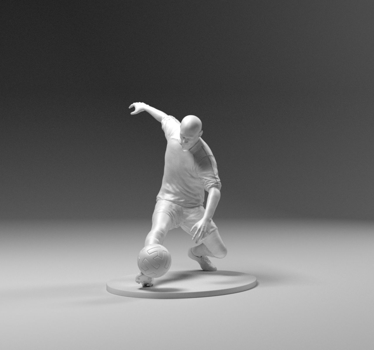 Footballer 03 Footstrike 10 Stl 3D print model_3