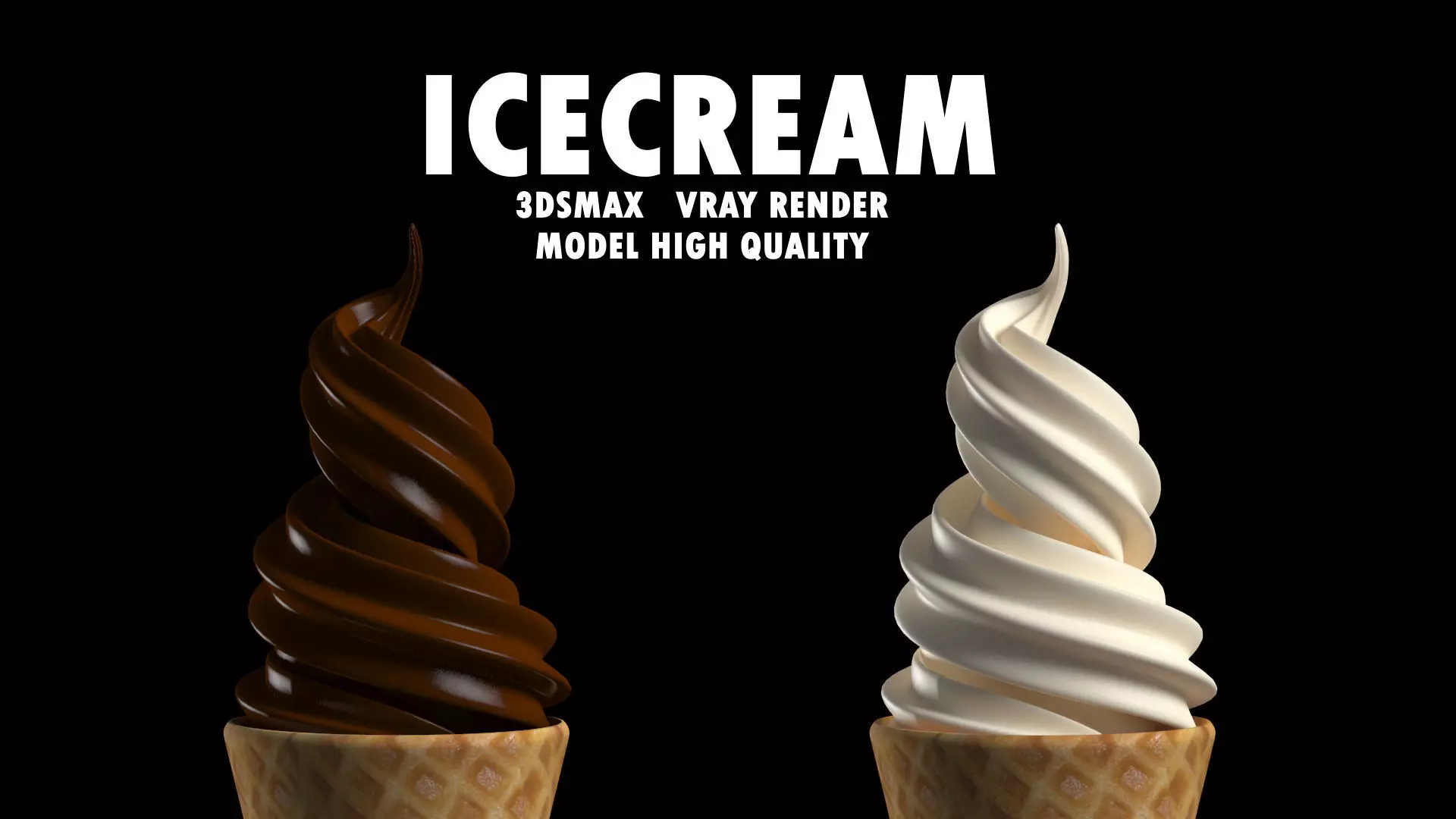 Ice Cream Cone 3D Model 3D model_0