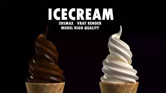 Ice Cream Cone 3D Model