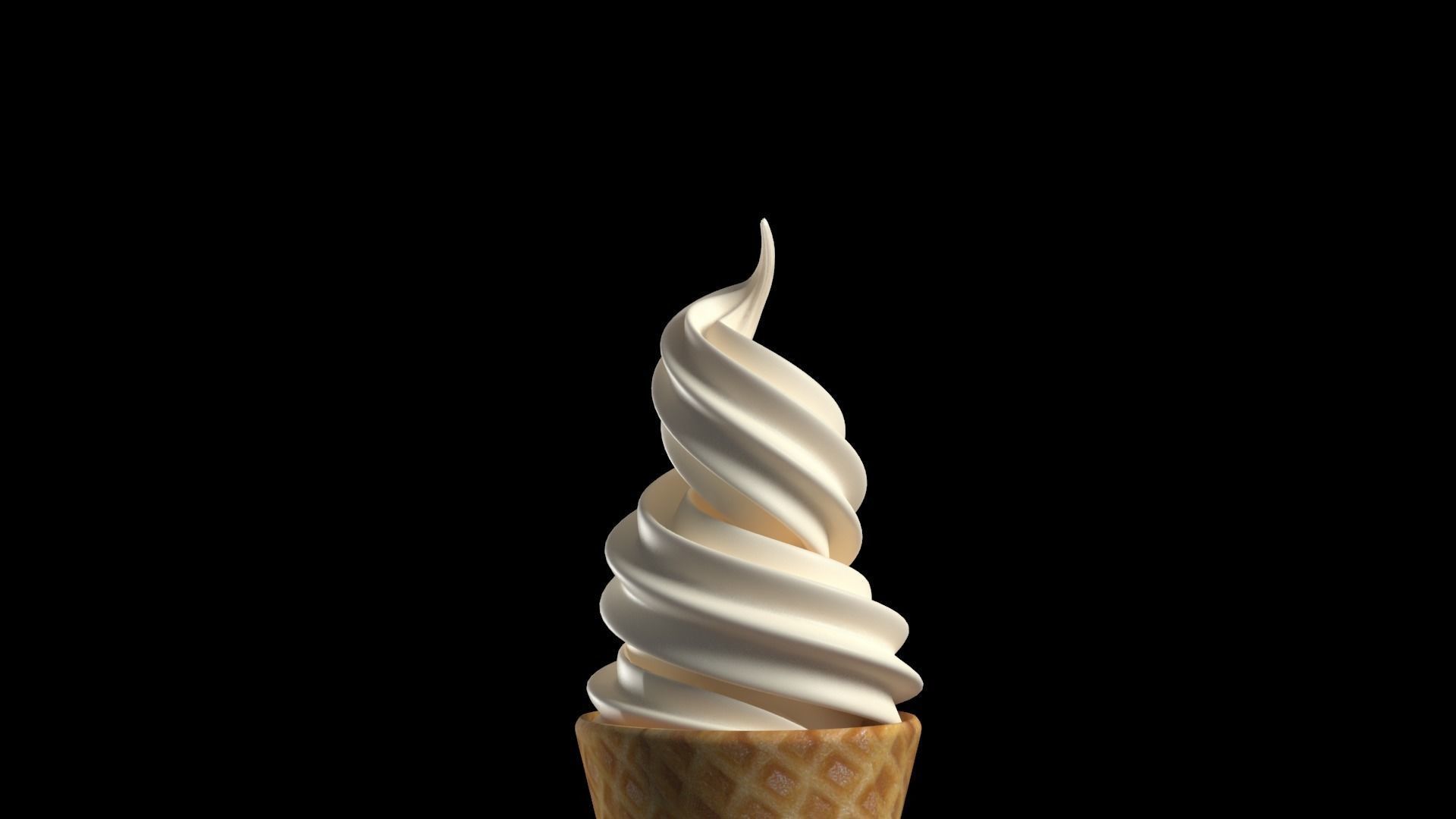 Ice Cream Cone 3D Model 3D model_1
