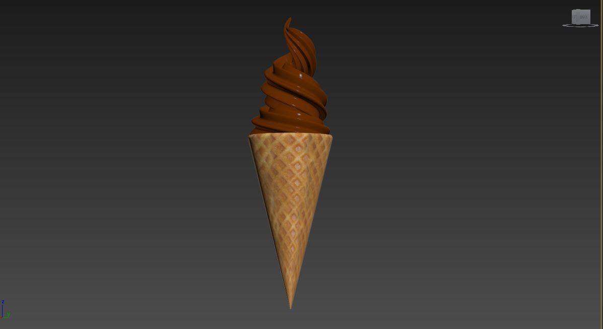 Ice Cream Cone 3D Model 3D model_3