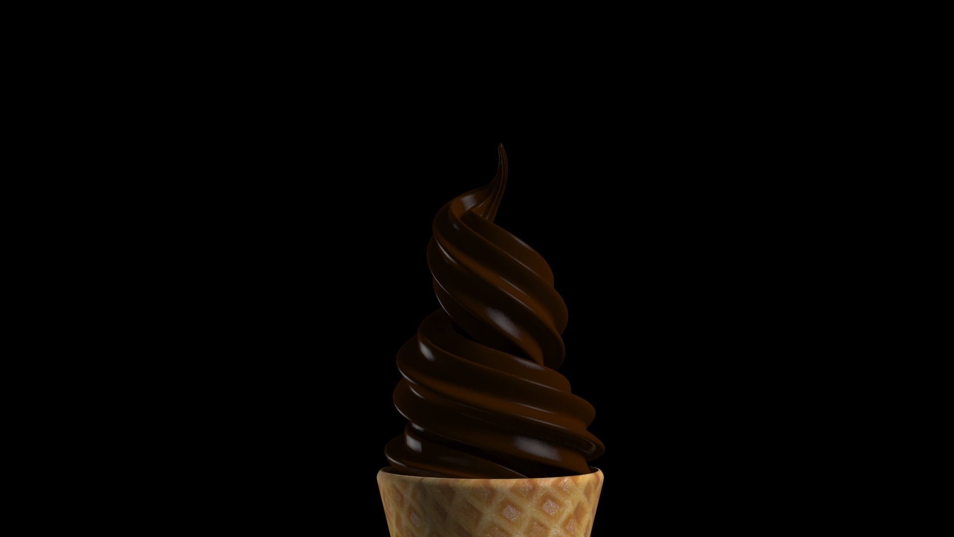 Ice Cream Cone 3D Model 3D model_2