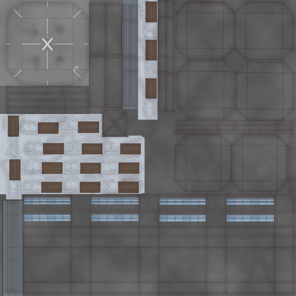 Landing Tower Low-poly 3D model_4