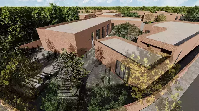 Urban village single story house visualization