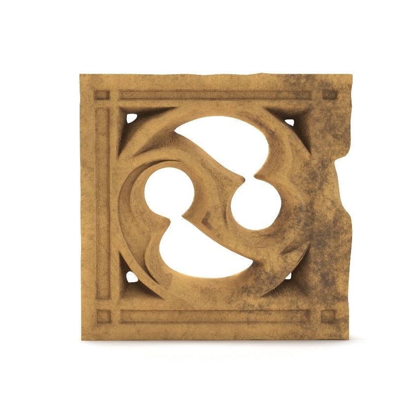 15th Century Gothic Architectural Castres France 3D model_3