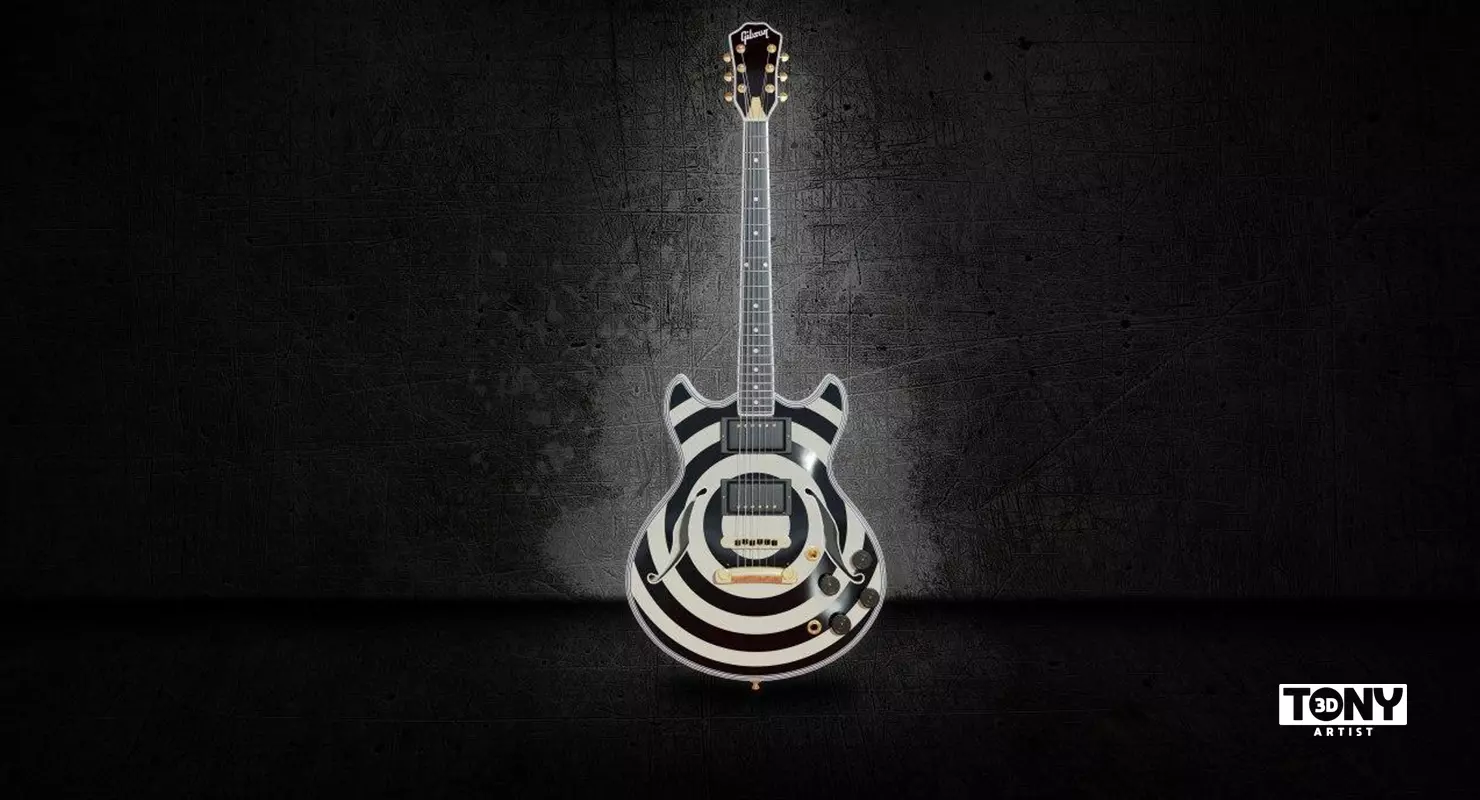 Gibson electric guitar 3D model