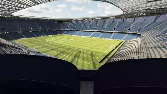 Football Stadium - Soccer Stadium Low-poly 3D model