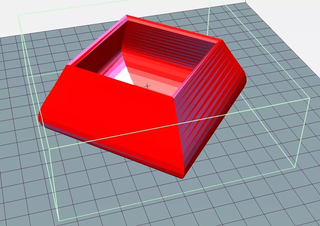 Square bowl 3D print model_0