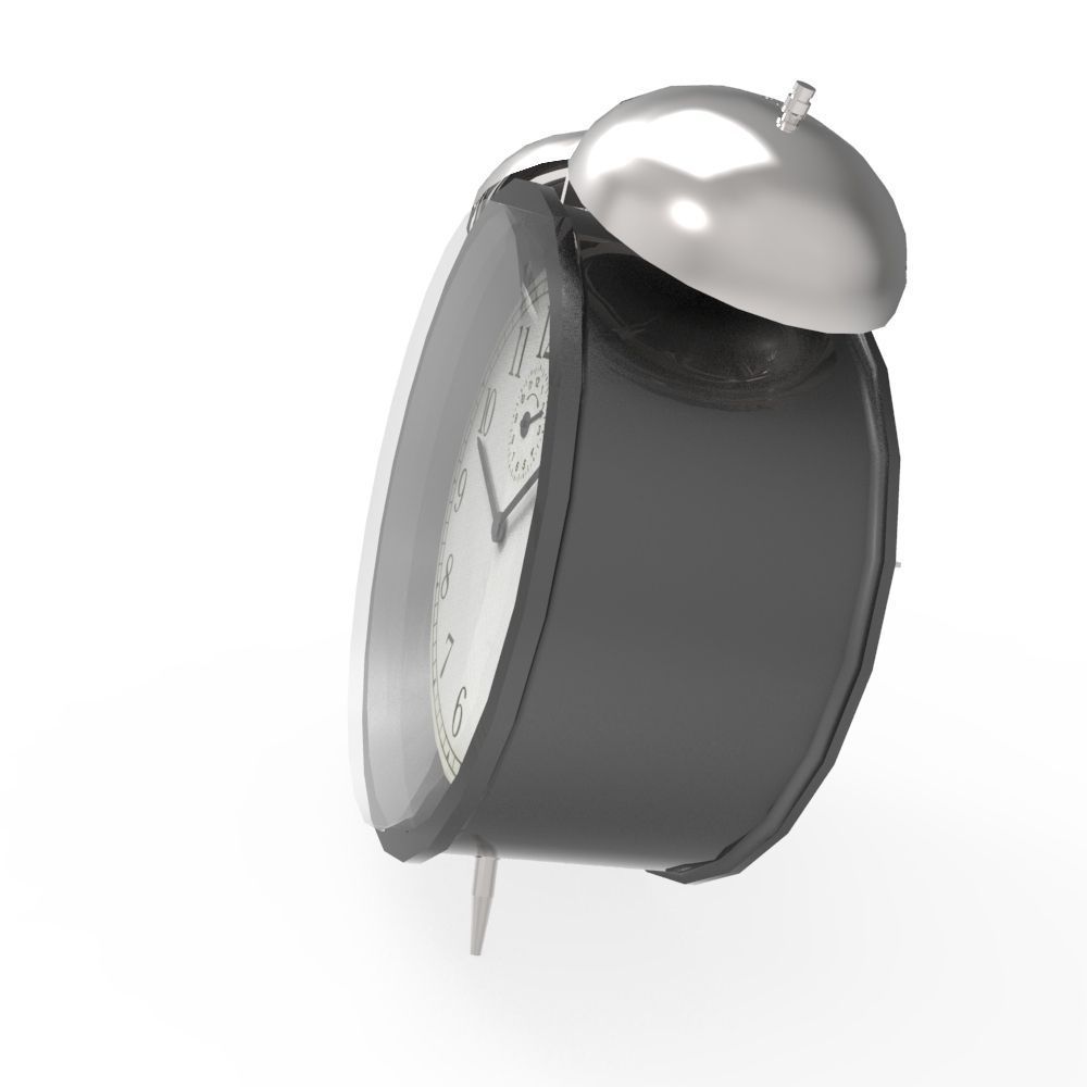 Alarm Clock Low-poly 3D model_2