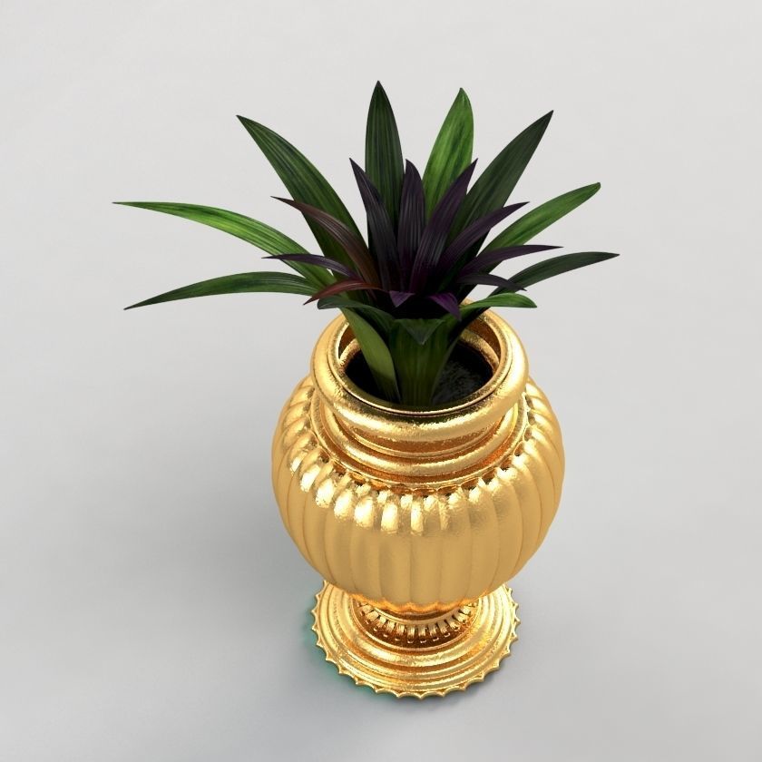 Vase Plant 3D model_2