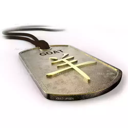 Goat Chinese Zodiac Pendant design