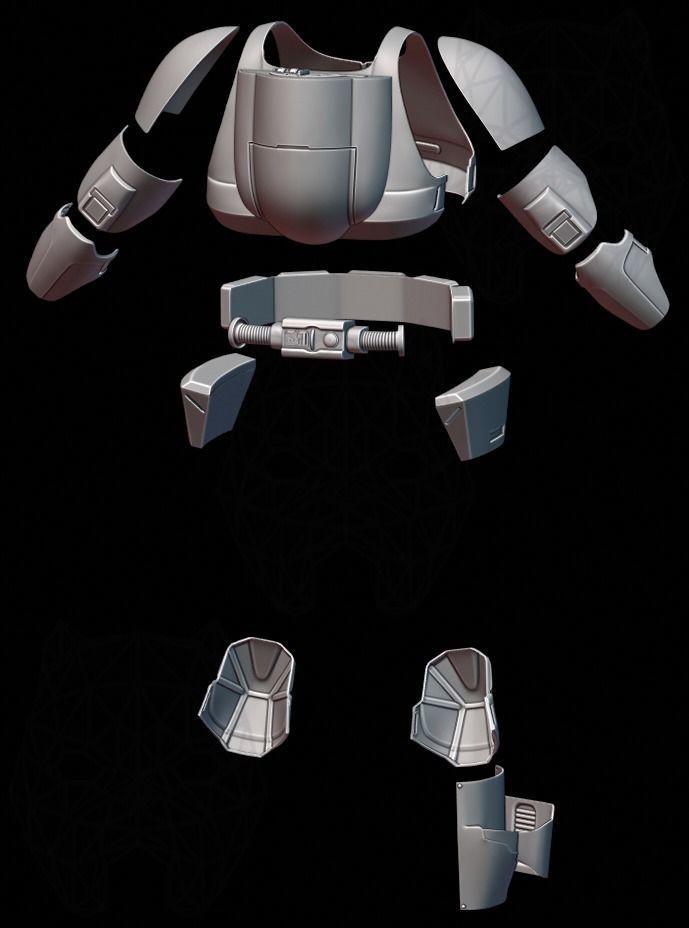 Scout Trooper Armor Set from Star Wars  3D print model_1