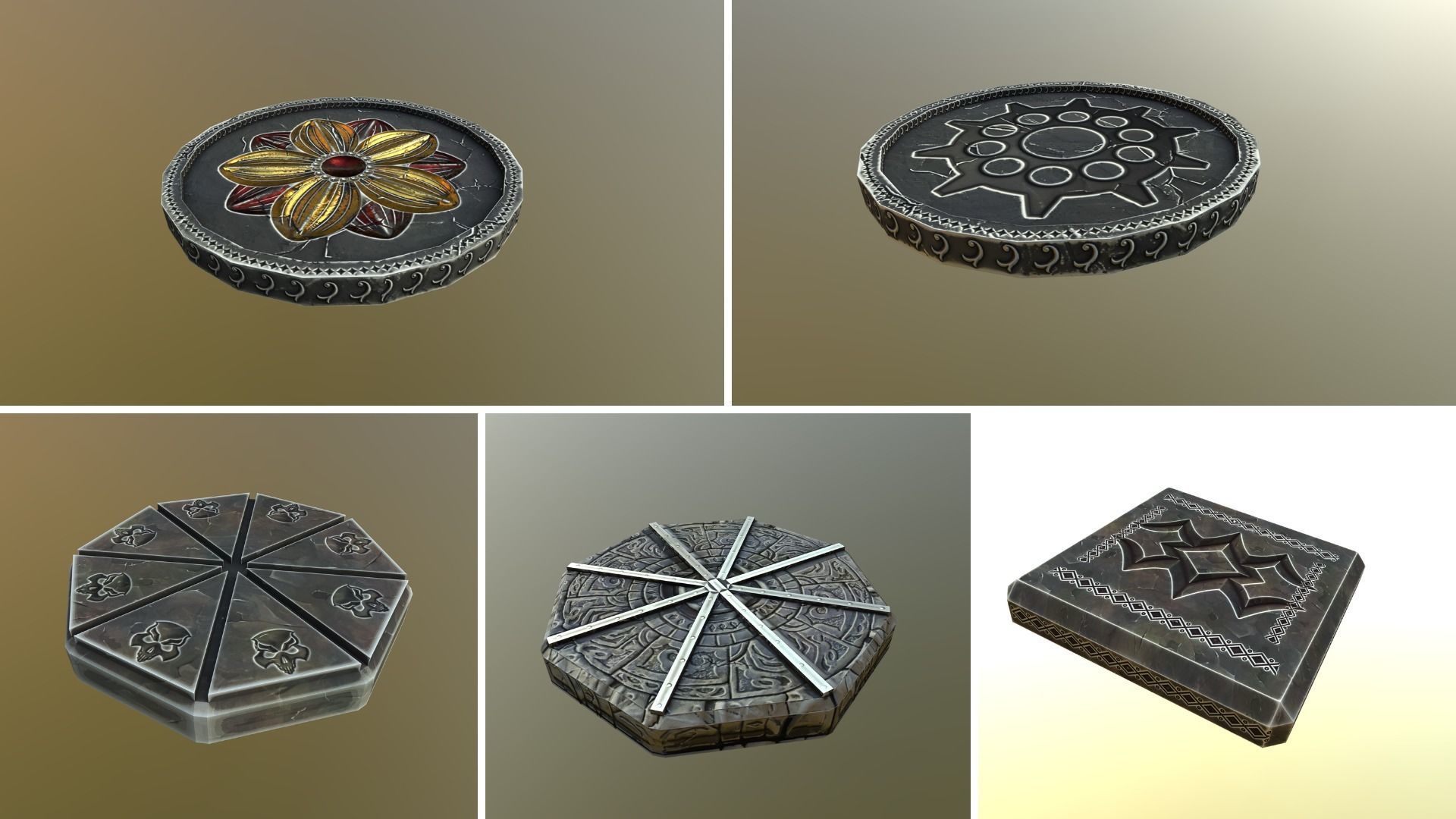 Magic World Platformer Low-poly 3D model_12