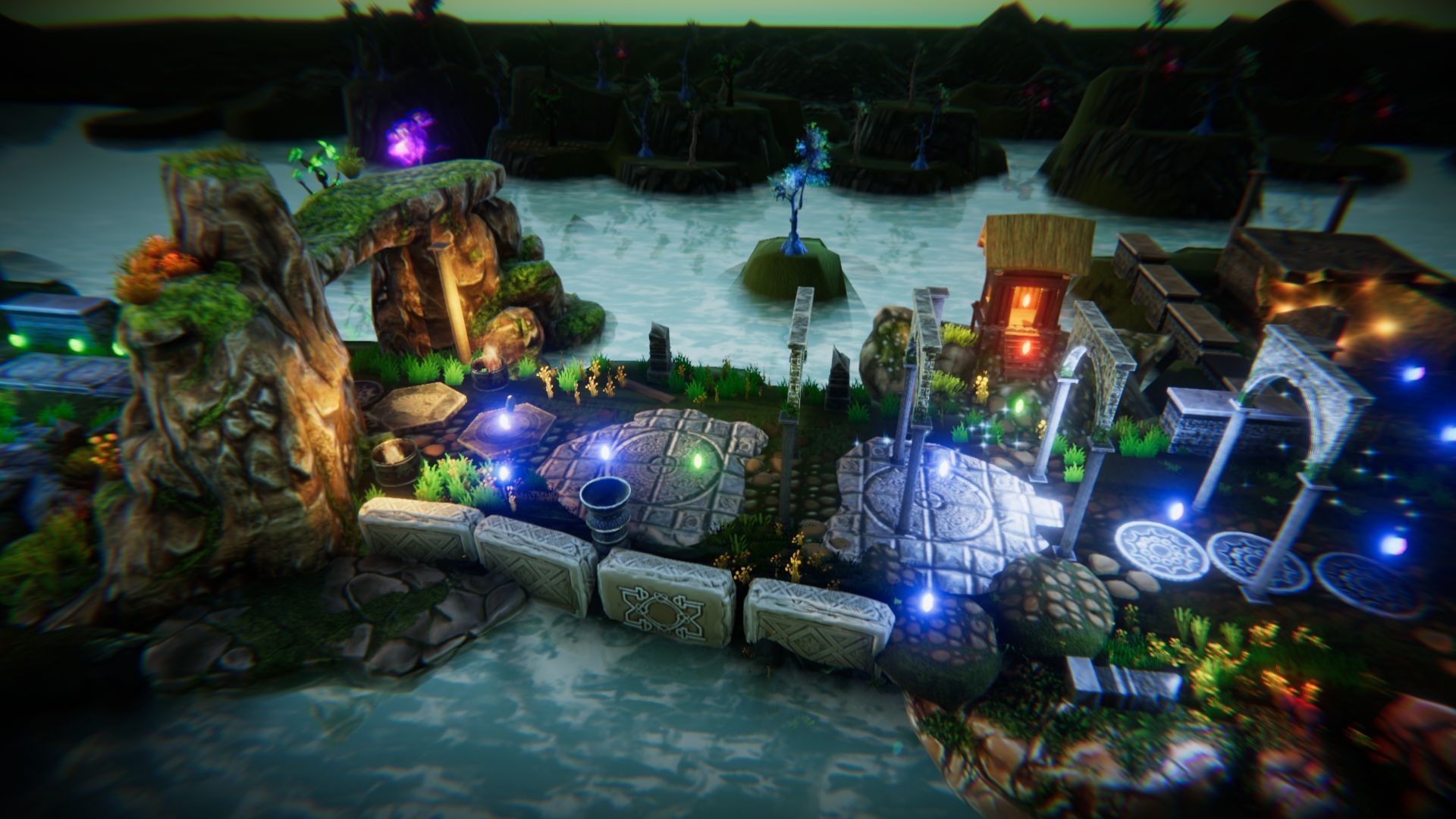 Magic World Platformer Low-poly 3D model_5