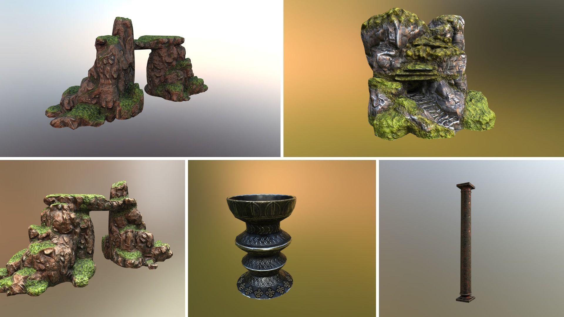 Magic World Platformer Low-poly 3D model_14