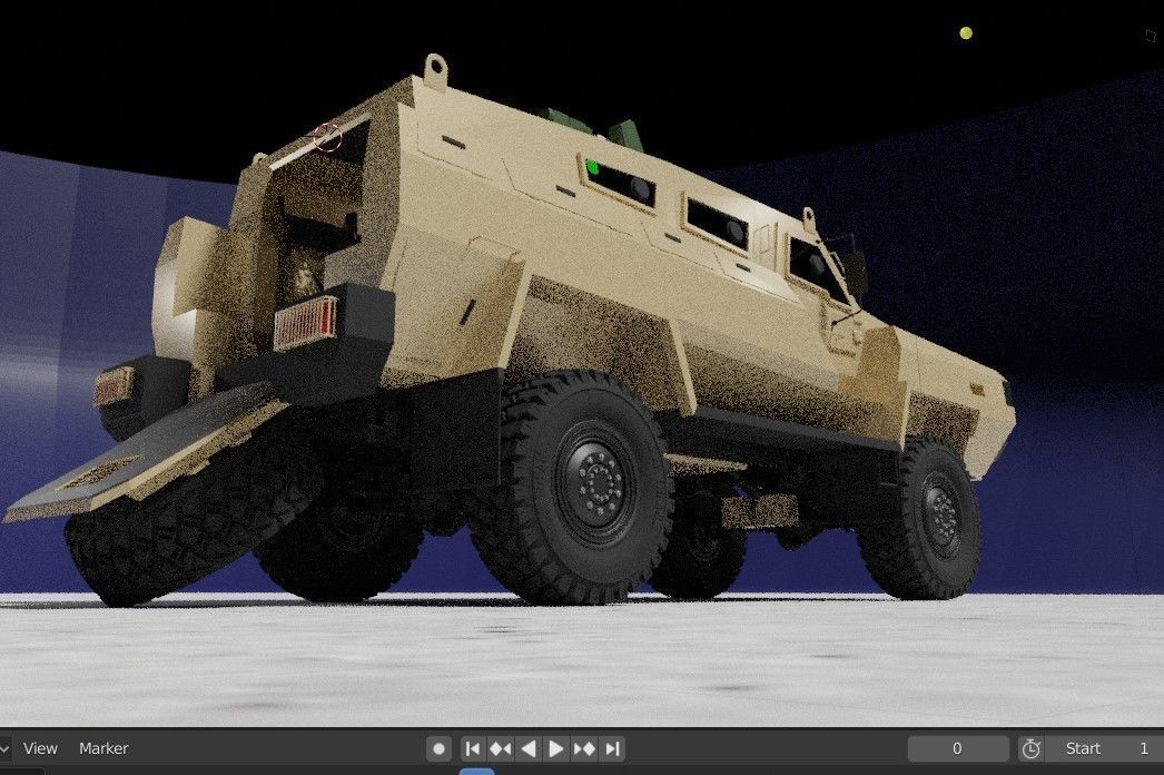 Tufan 4x4 MRAP Azerbaijan defense 3D model_3