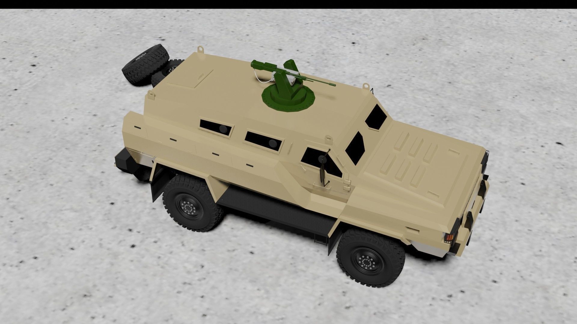 Tufan 4x4 MRAP Azerbaijan defense 3D model_7