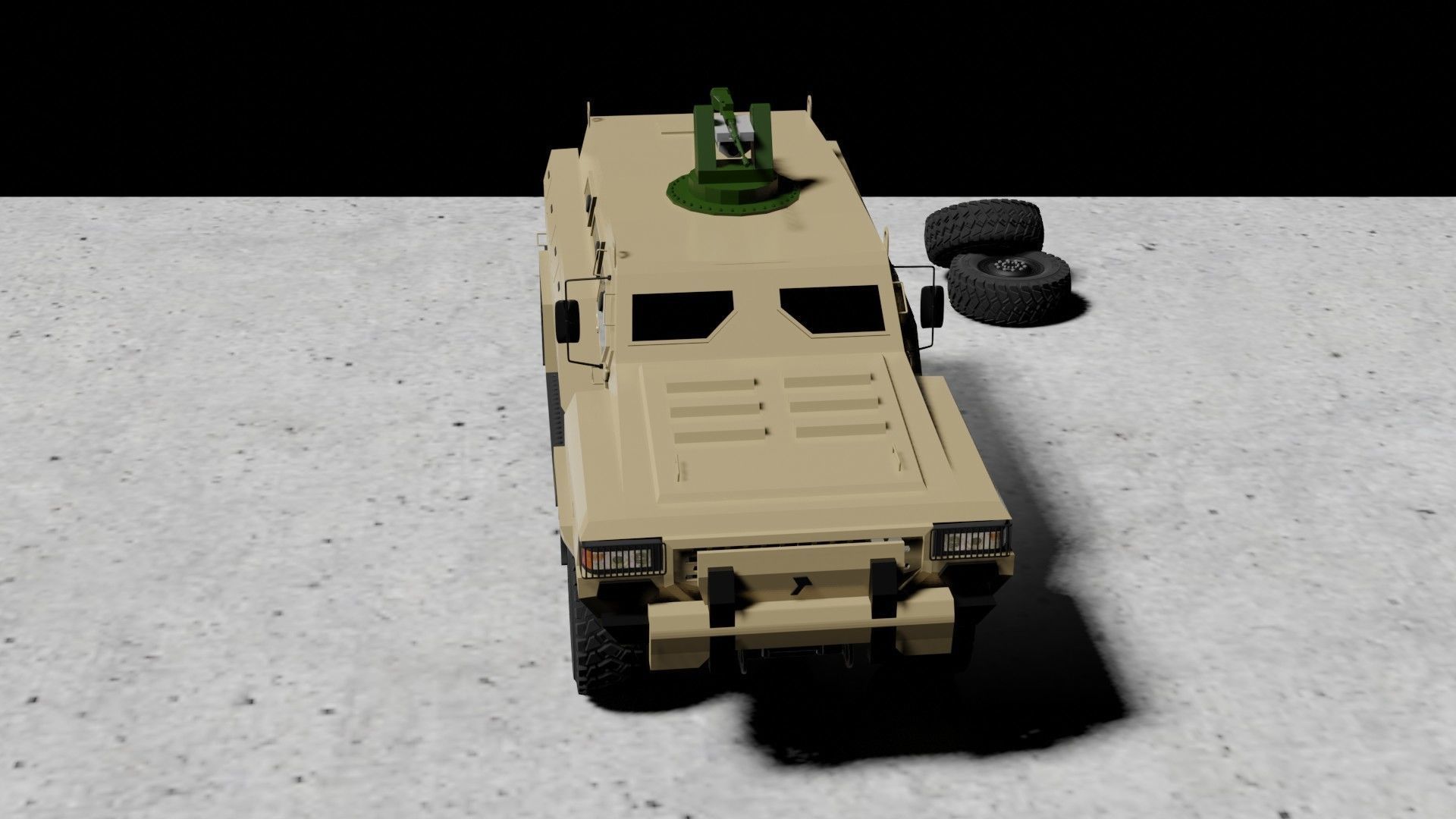 Tufan 4x4 MRAP Azerbaijan defense 3D model_4