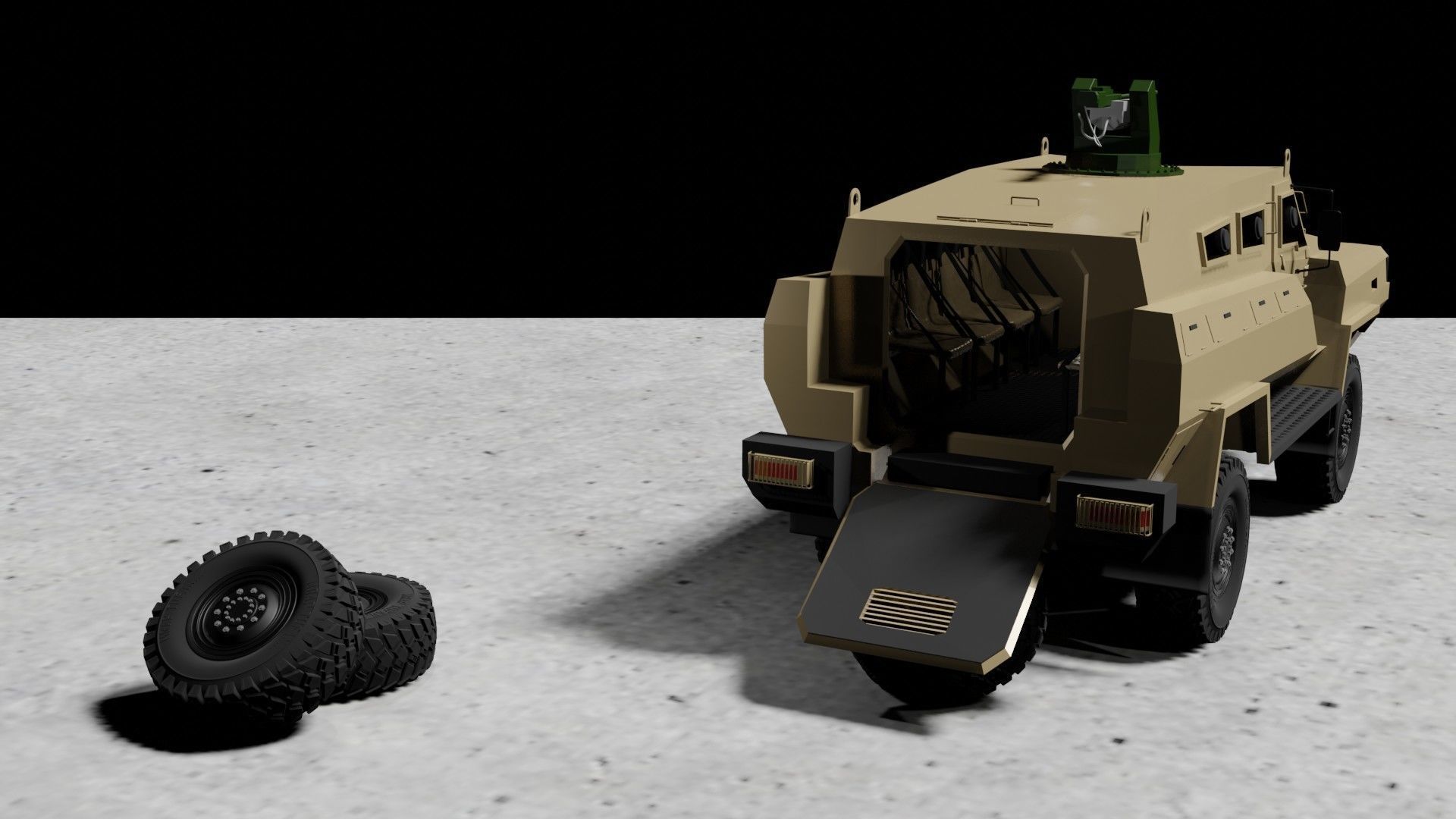 Tufan 4x4 MRAP Azerbaijan defense 3D model_5