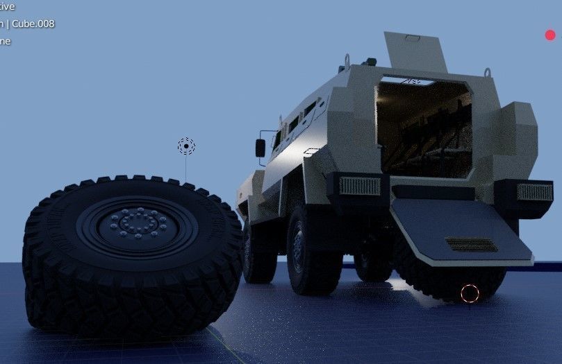 Tufan 4x4 MRAP Azerbaijan defense 3D model_1