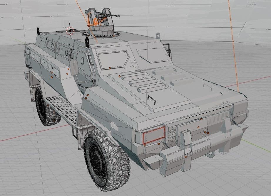 Tufan 4x4 MRAP Azerbaijan defense 3D model_8