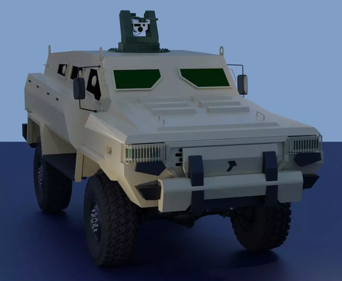 Tufan 4x4 MRAP Azerbaijan defense 3D model_0
