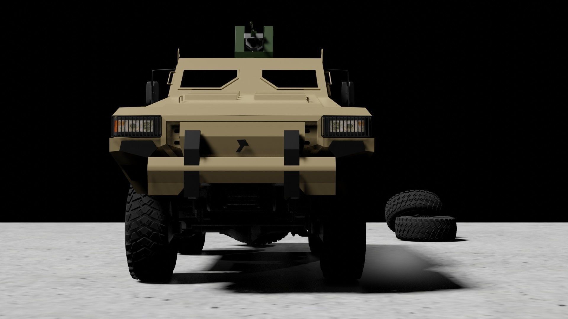 Tufan 4x4 MRAP Azerbaijan defense 3D model_6