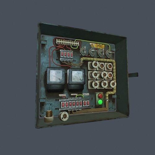 Old Fusebox Low-poly 3D model