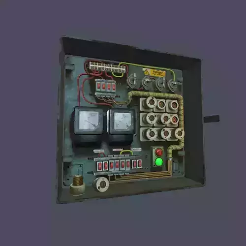 Old Fusebox Low-poly 3D model