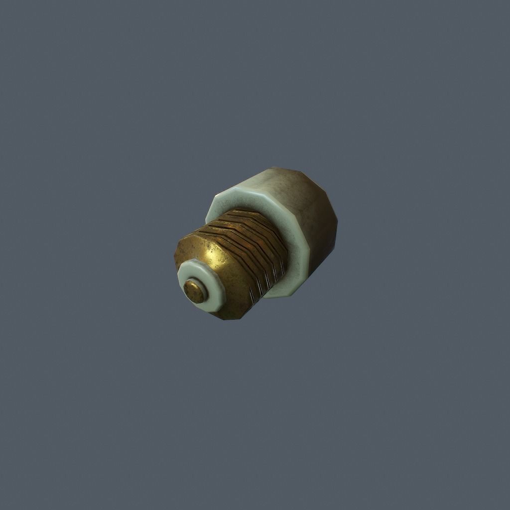 Old Fusebox Low-poly 3D model_19
