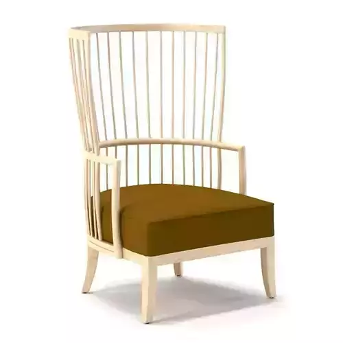 SPINDLE WING CHAIR 3D model