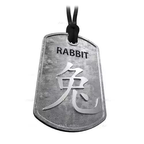 Rabbit Chinese Zodiac Pendant design